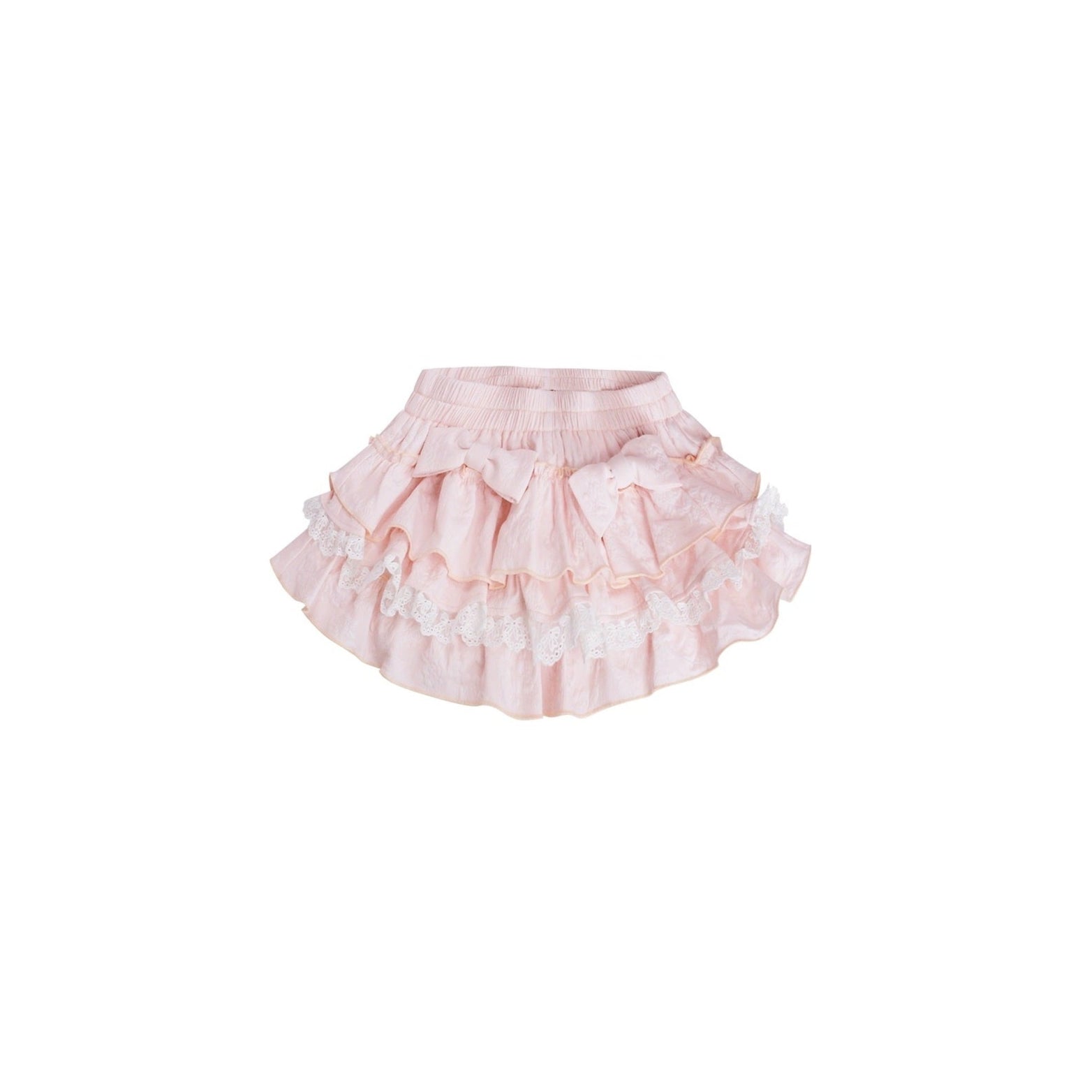Pink frilly skirt on a white background