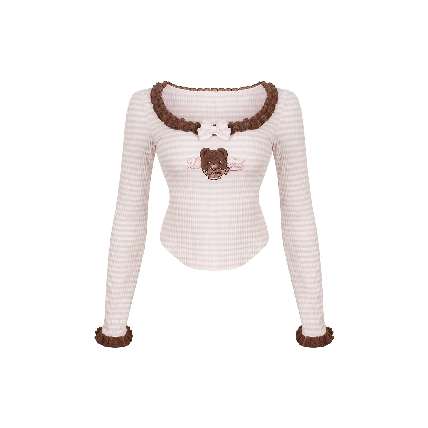 Serendipity Strawberry Chocolate Bear Hoodie Sweater Shorts Three Piece Set