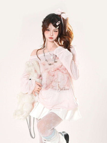 Person wearing a pastel outfit with a white background