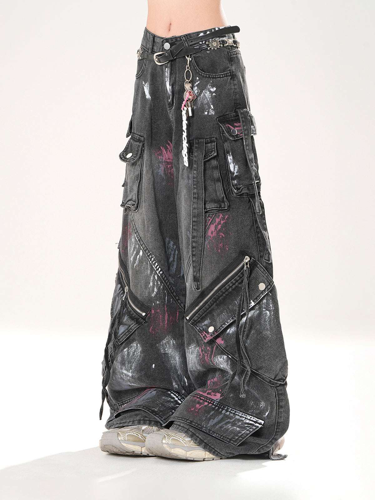 Young Eyes Sydney Coast Blue Black Baggy Jeans