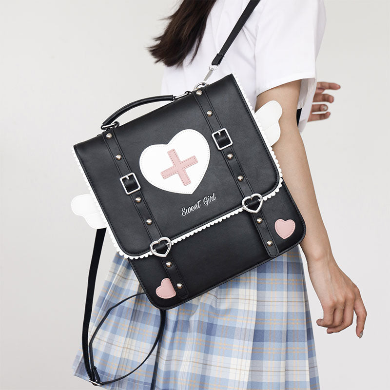 Sweet Angel Heart Tiny Wings Messenger Bag Backpack – Sugarplum Store