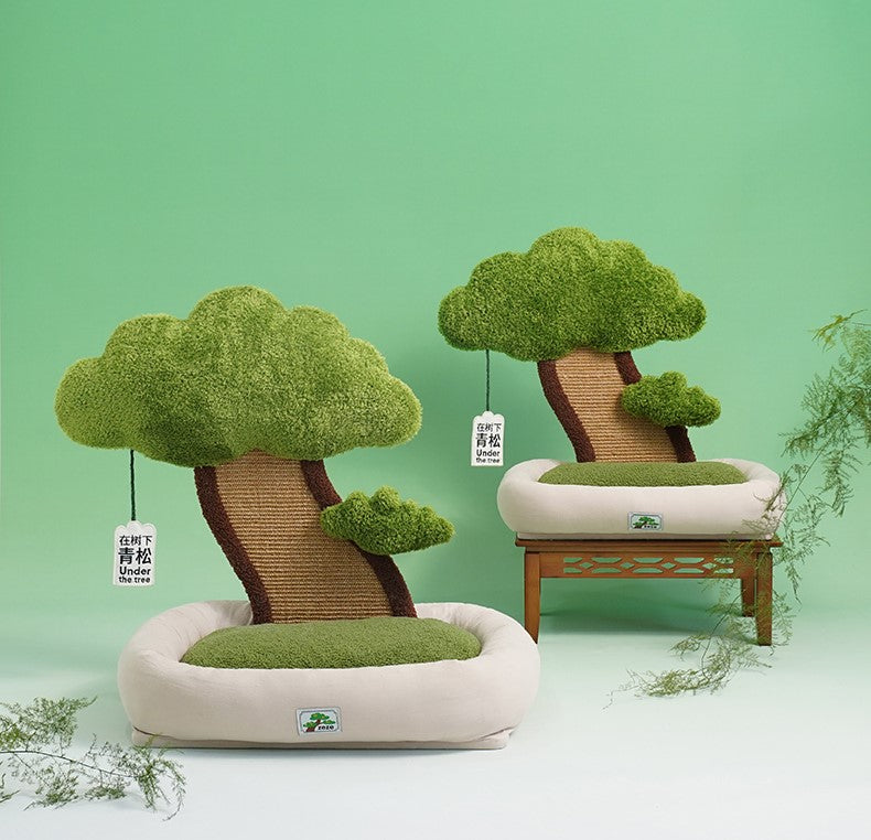 bonsai tree dogs Under the Tree Peaceful Bonsai Decor Cats Dogs Pets Beds House Scratch – Sugarplum Store