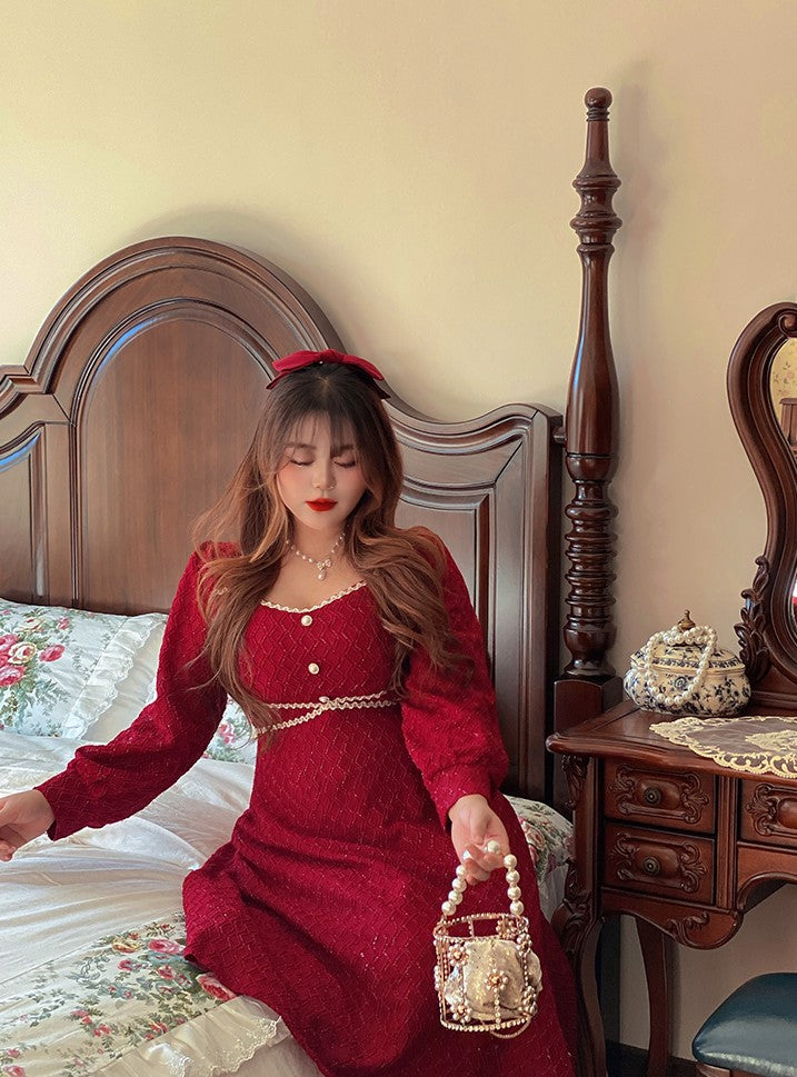 Plus Size Xmas Christmas Holiday Festive Long Red Dress Plus Size Xmas Christmas Holiday Festive Long Red Dress
