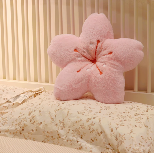 Cute Sakura Cherry Blossom Flower Plush Girl Chair Seat Cushions Pillows Room Decor