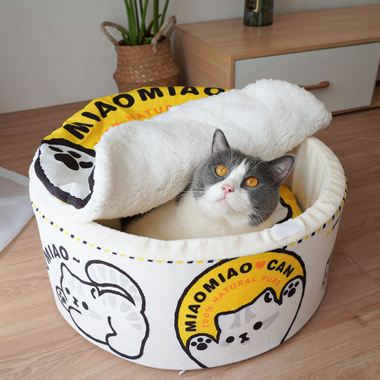 Yellow & Orange Japanese Canned Food Cats Dogs Pets Beds House