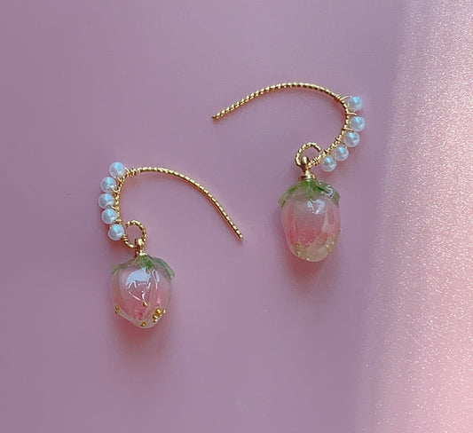 Strawberry Pearl Earrings