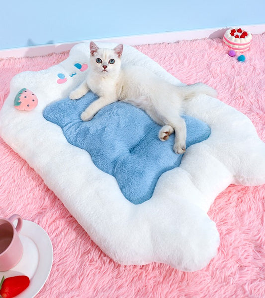 Cute White Fluffy Soft Puppy Cats Dogs Pets Beds House