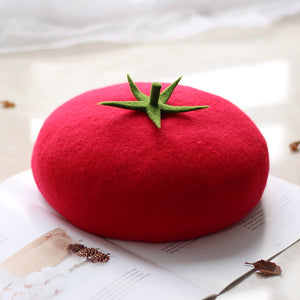 Cute Tomato Beret Hat