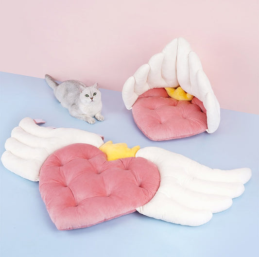 Sweet Crown Angel Wings Cats Dogs Pets Beds
