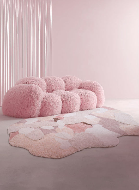Pink Sakura Cherry Blossom Snow Flower Nature Soft Mat Moss Rugs Carpets Decor