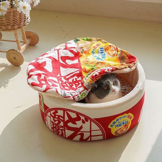 Red & Orange Japanese Beef Ramen Instant Noodles Cup Cats Dogs Pets Beds House