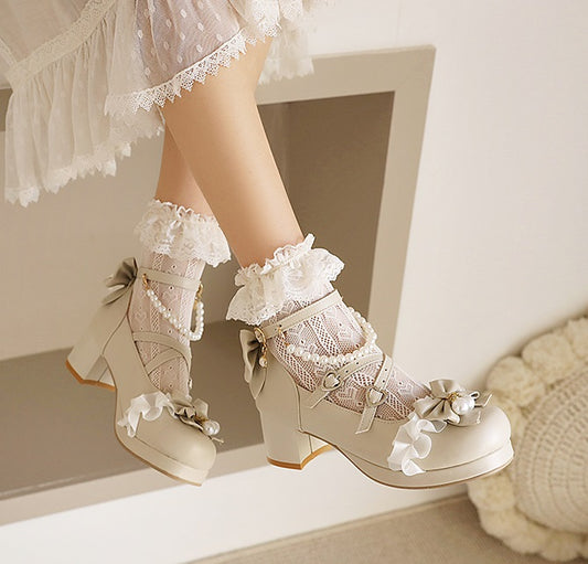 Sweet Rococo Princess High Heels Shoes